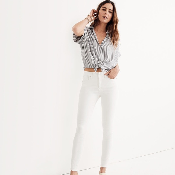 Madewell Denim - Madewell White Crop Jeans